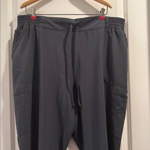 Scrubstar pockets galore Drawstring Pants wide elastic waistband Size 2XL pewter